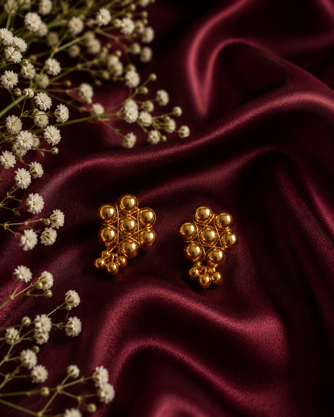 Golden Ghunghru Bloom Earrings